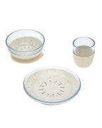 Lassig Dish Set Glass/Silicone - nature