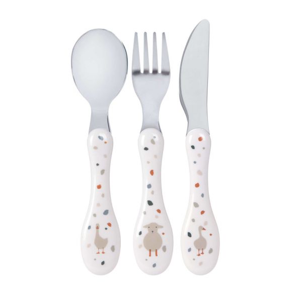 Lassig Cutlery Set with Porcelain Handle - 3 pcs – Tiny Farmer