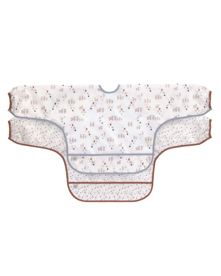 Lassig Long Sleeve Bib 2 pcs - Tiny Farmer Sheep