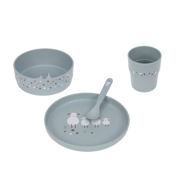 Lassig Tableware Set - PP/Cellulose - Tiny Farmer Sheep