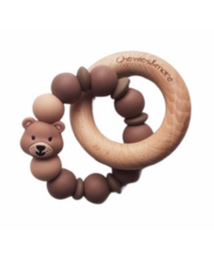Chewies and More Mini Rattle Bear - Brown