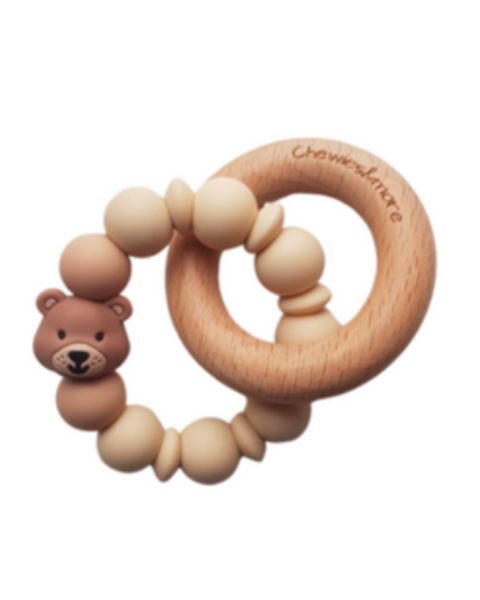 Chewies and More Mini Rattle Bear - Brown