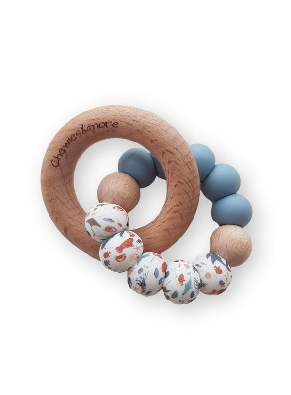 Chewies and More Basic Mini Rattle - Sea