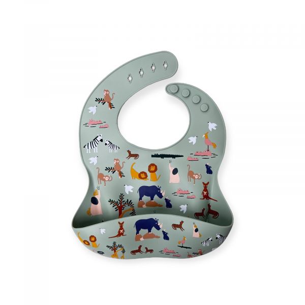 Chewies and More Silicone bib - Zoo