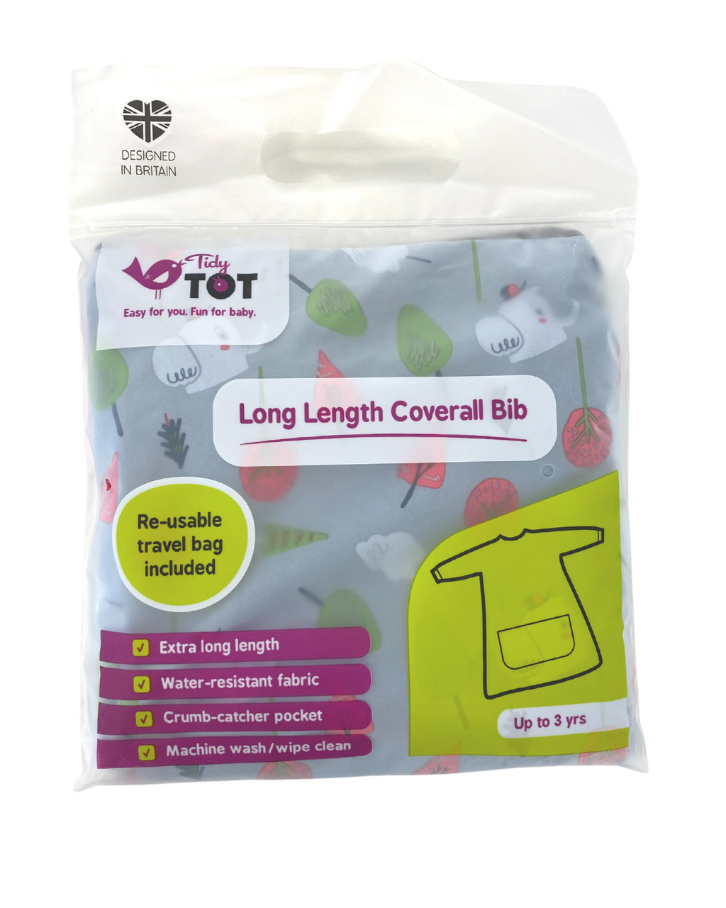 Tidy Tot Coverall Toddler Bib - Mountain Tree