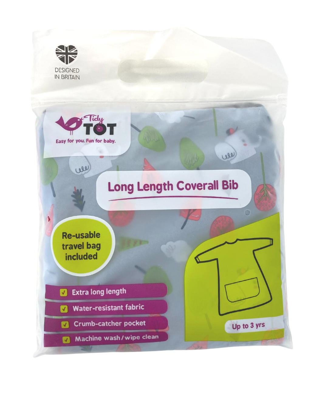 Tidy Tot Coverall Toddler Bib - Mountain Tree