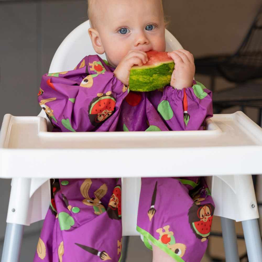 Tidy Tot Coverall Toddler Bib – Plum Purple