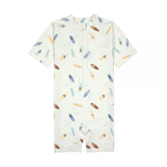 Lassig LSF Short Sleeve Sunsuit - Surfboards sea salt