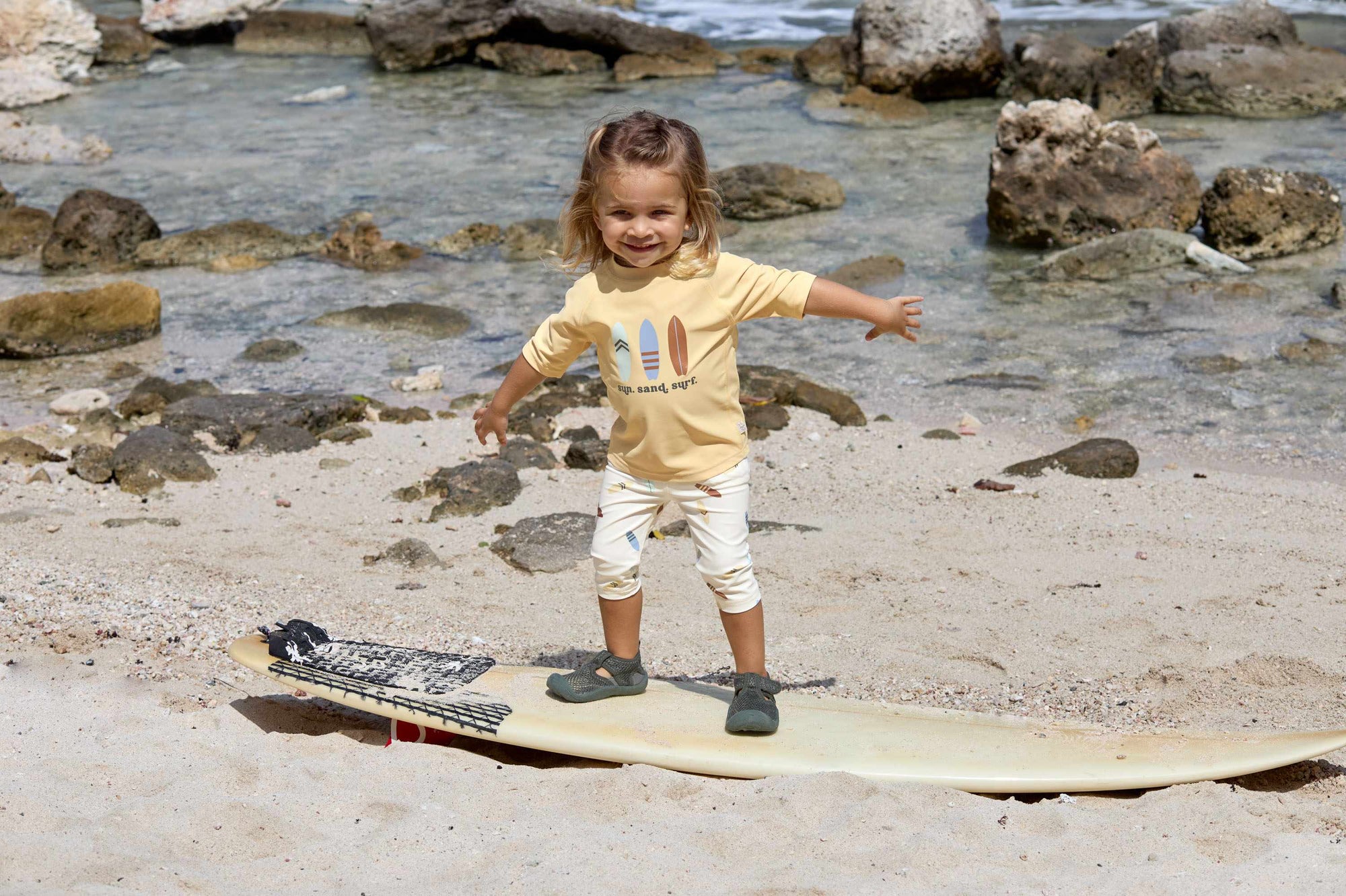 Lassig LSF Short Sleeve Rashguard - Surfboards vanilla