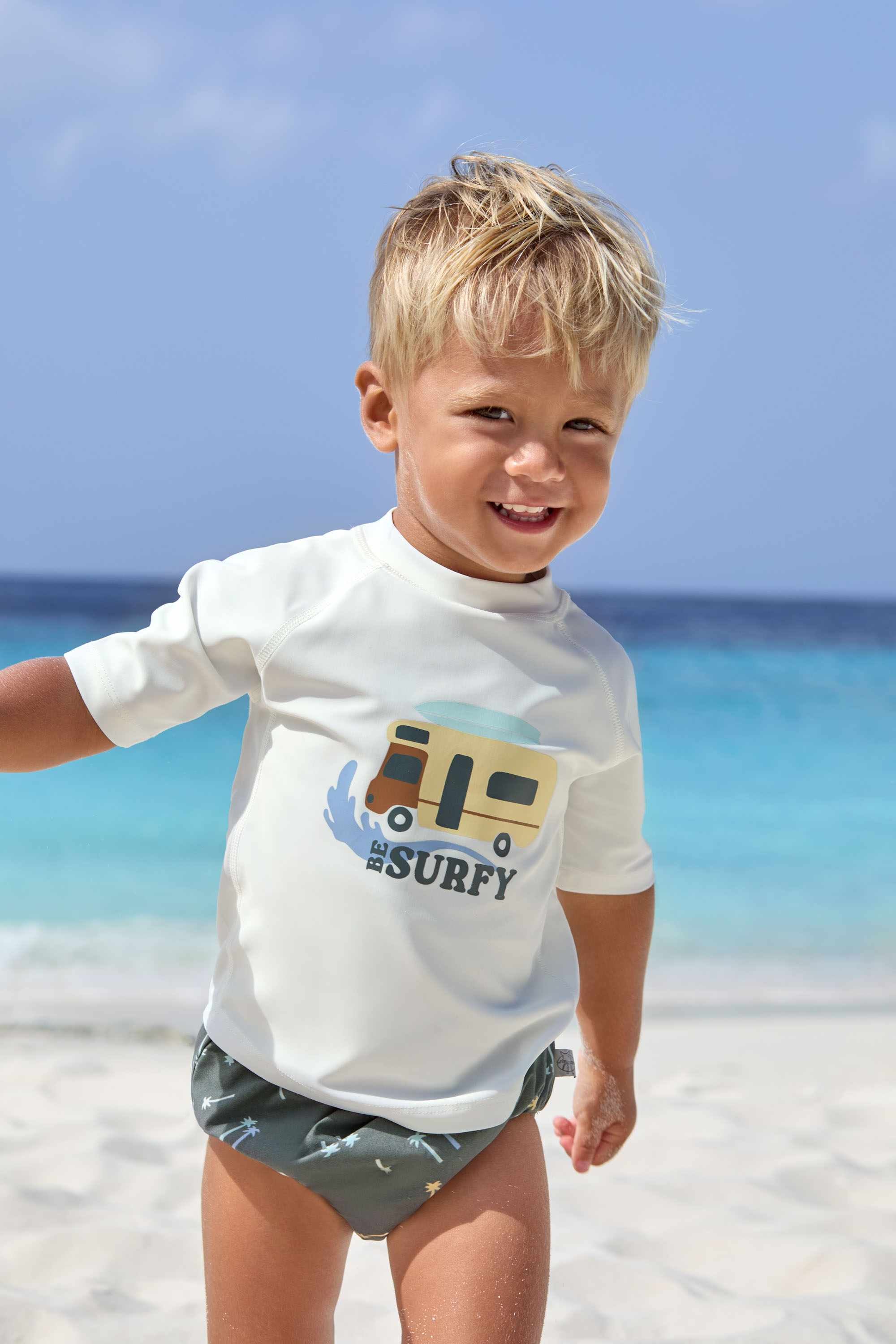 Lassig LSF Short Sleeve Rashguard - Camper sea salt