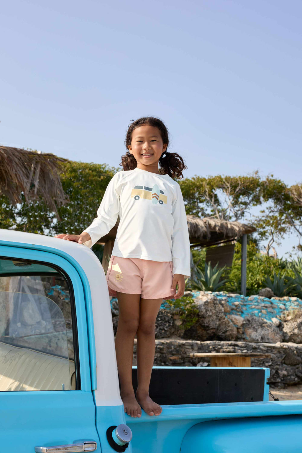 Lassig LSF Long Sleeve Rashguard Kids - Camper sea salt