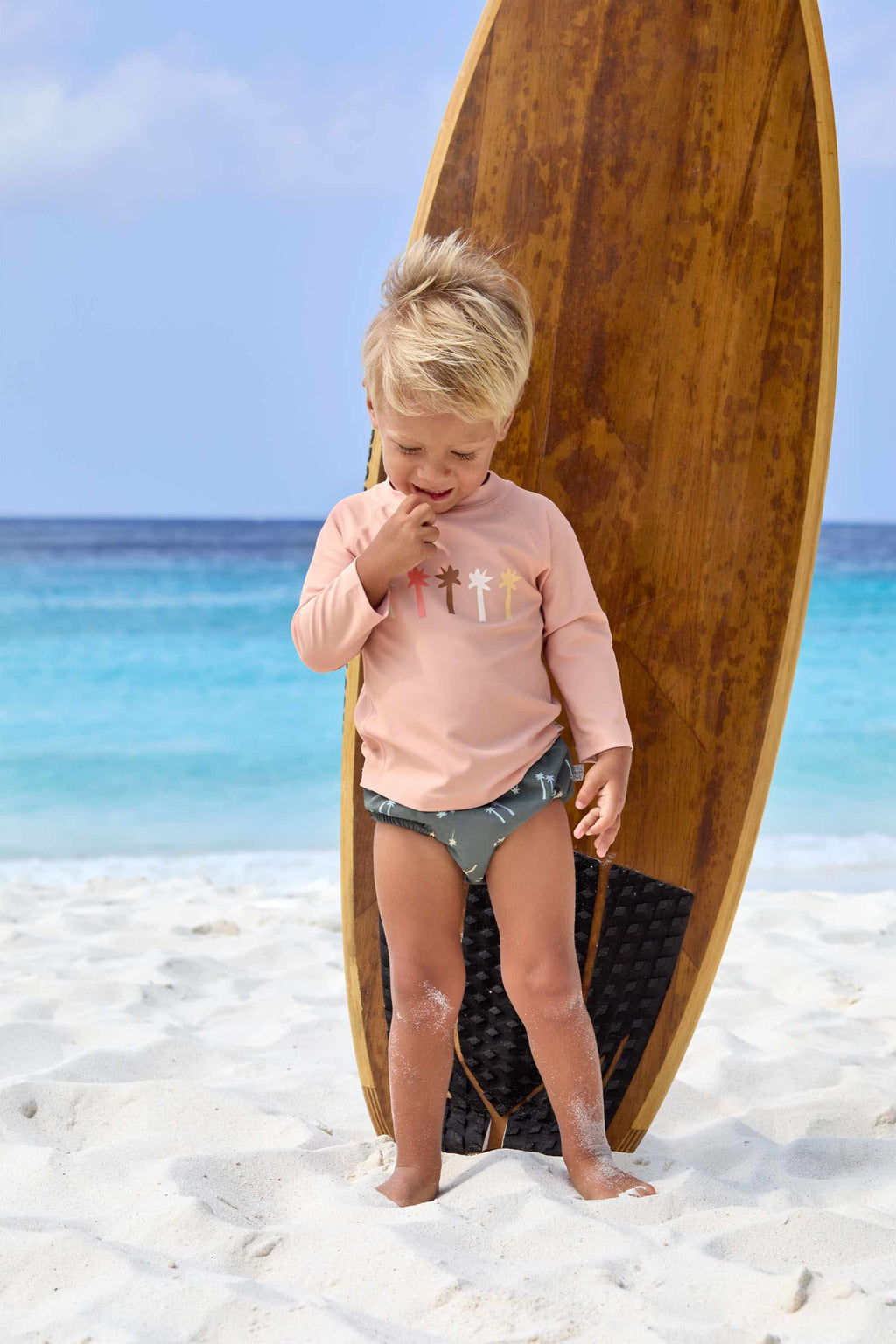 Lassig LSF Long Sleeve Rashguard - Palms peach