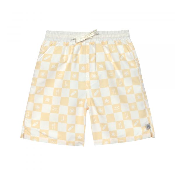 Lassig LSF Board Shorts Kids - Check Pattern vanilla/sea salt