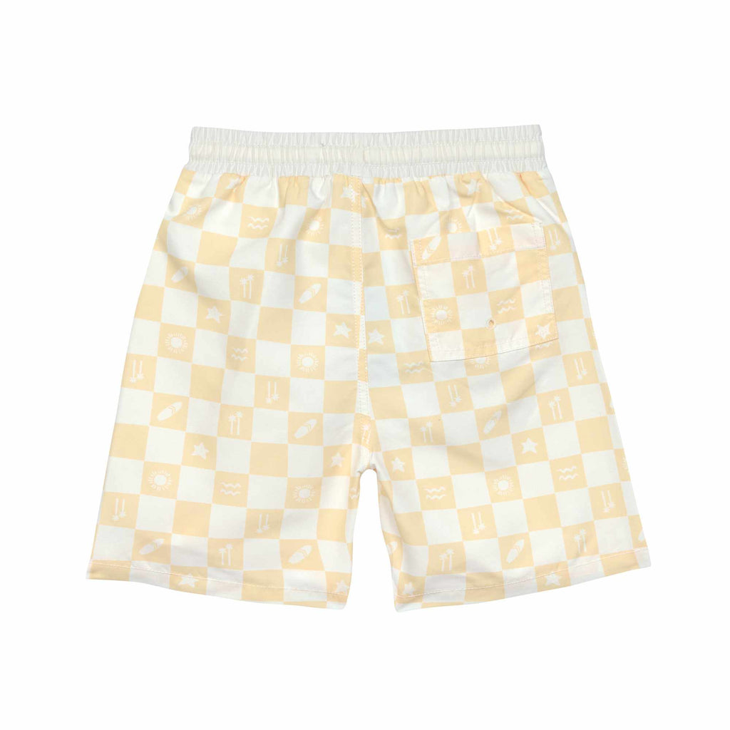 Lassig LSF Board Shorts Kids - Check Pattern vanilla/sea salt