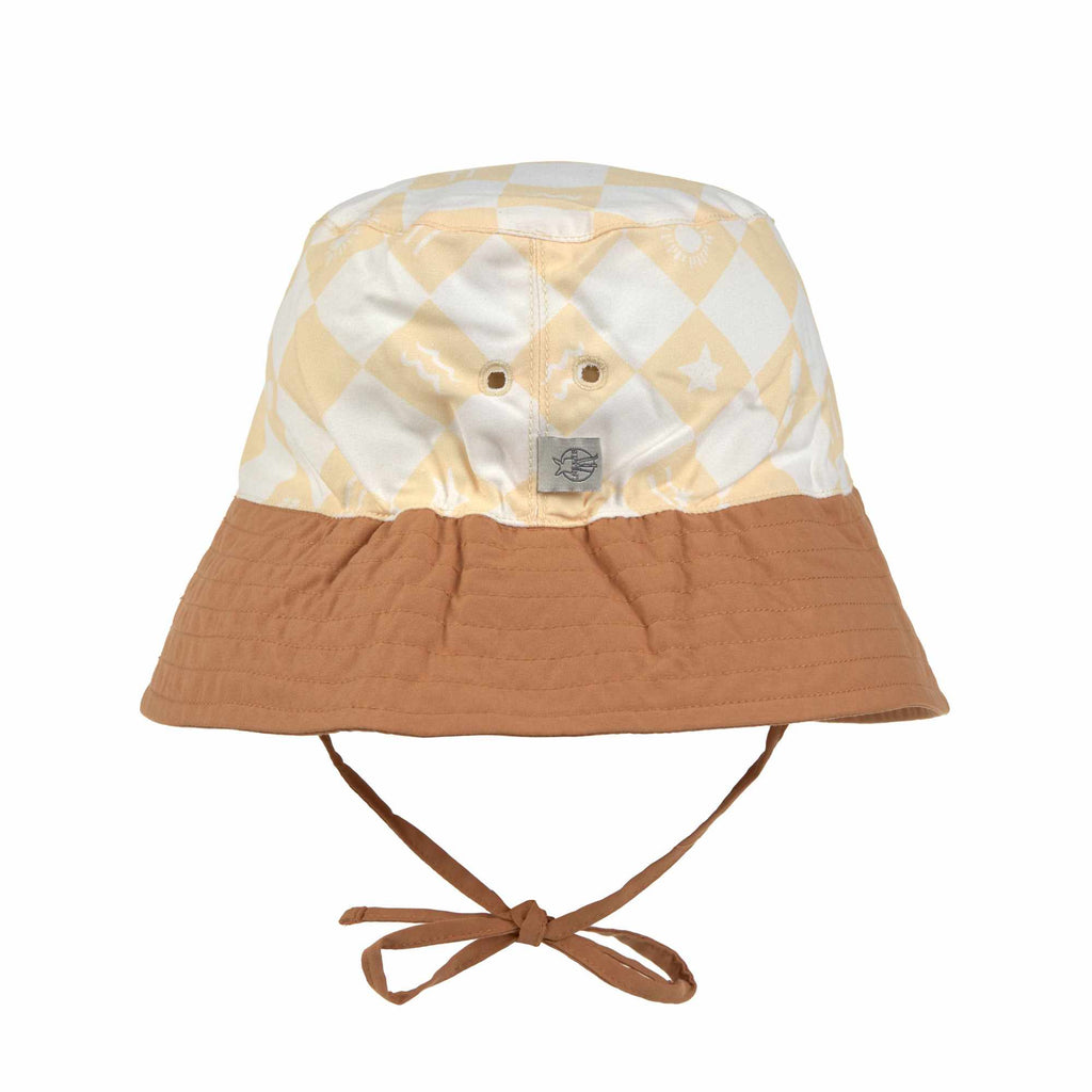 Lassig LSF Sun Protection Fishing Hat - Check Pattern vanilla/sea salt
