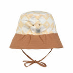 Lassig LSF Sun Protection Fishing Hat - Check Pattern vanilla/sea salt
