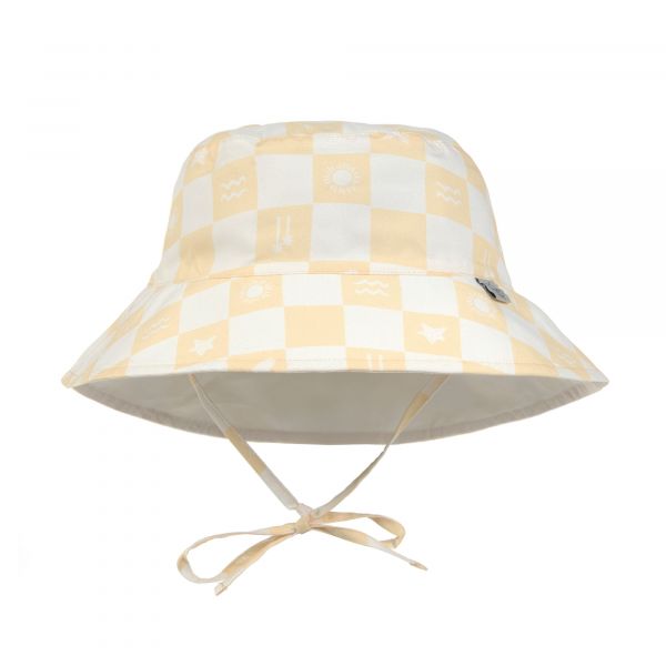 Lassig LSF Sun Protection Bucket Hat - Check Pattern vanilla/sea salt