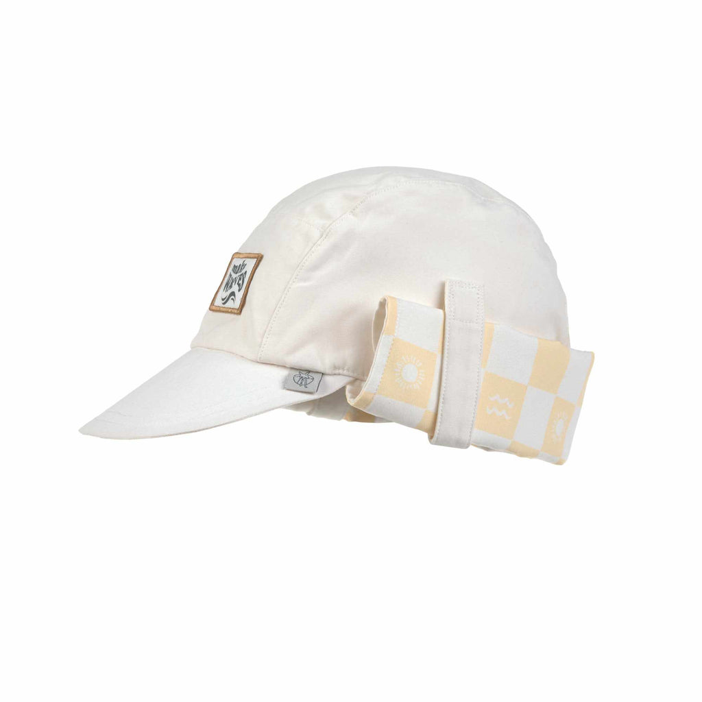 Lassig LSF Foldable Flap Hat - Check Pattern vanilla/sea salt