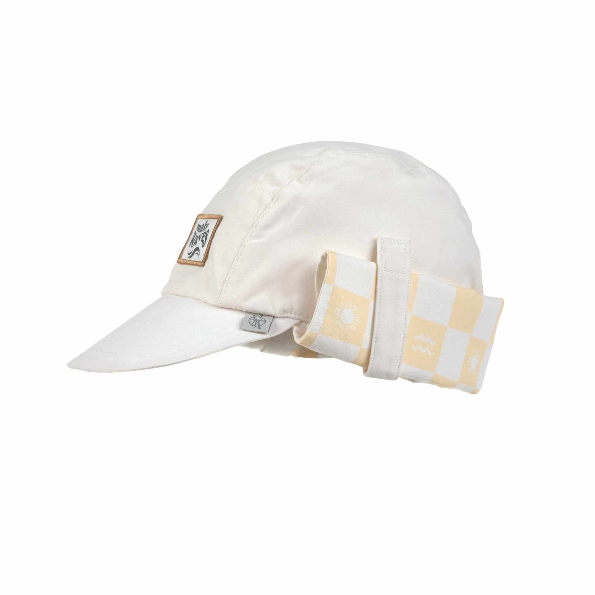Lassig LSF Foldable Flap Hat - Check Pattern vanilla/sea salt