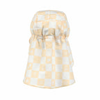 Lassig LSF Sun Protection Flap Hat - Check pattern vanilla/sea salt