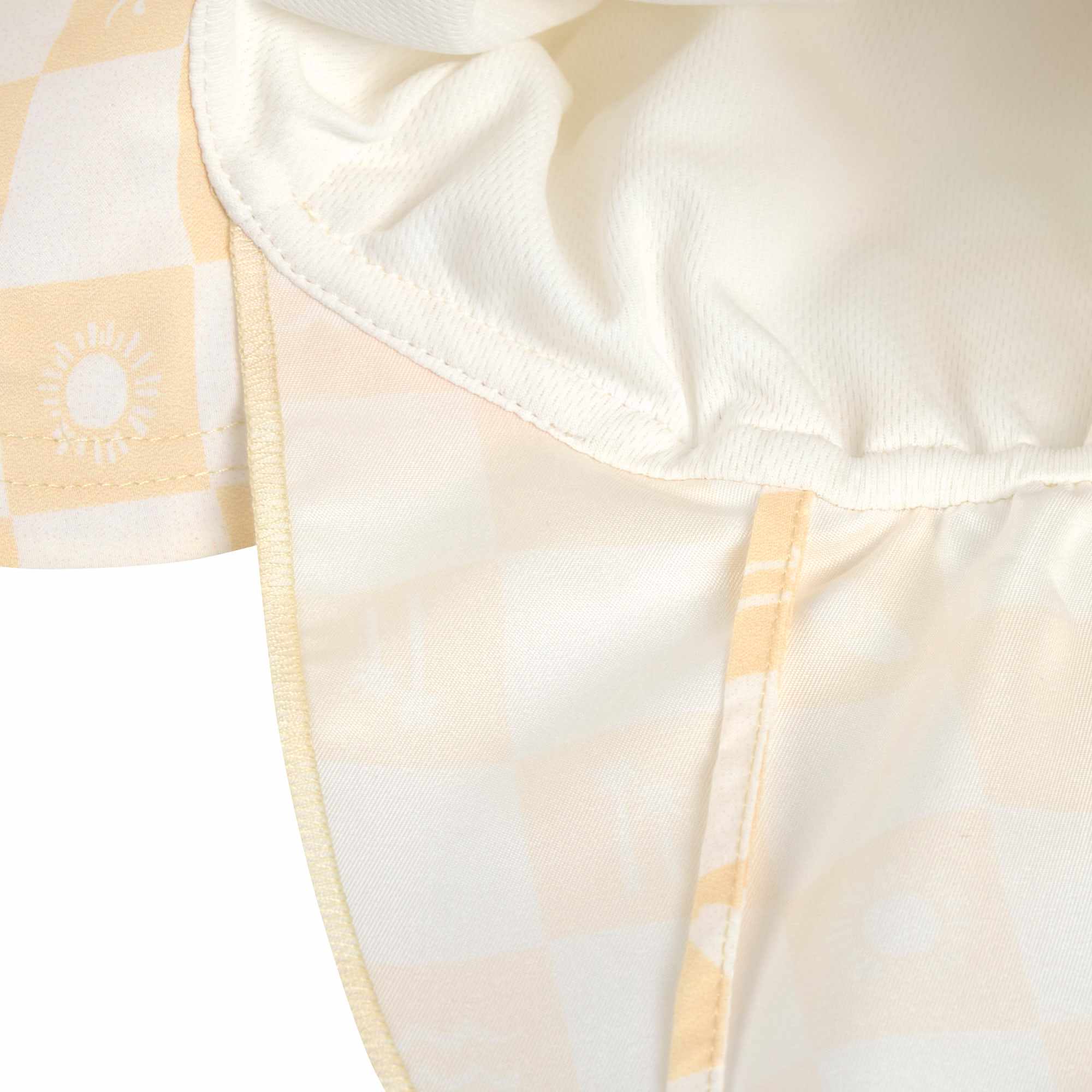 Lassig LSF Sun Protection Flap Hat - Check pattern vanilla/sea salt