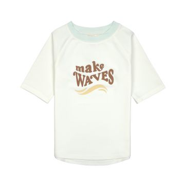 Lassig LSF Short Sleeve Rashguard - Make Waves sea salt