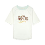 Lassig LSF Short Sleeve Rashguard - Make Waves sea salt