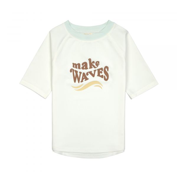 Lassig LSF Short Sleeve Rashguard - Make Waves sea salt
