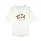 Lassig LSF Short Sleeve Rashguard - Make Waves sea salt