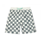 Lassig LSF Board Shorts Kids - Check Pattern deep olive/ sea salt