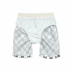 Lassig LSF Board Shorts Kids - Check Pattern deep olive/ sea salt