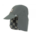 Lassig LSF Foldable Flap Hat - Check Pattern deep olive/sea salt