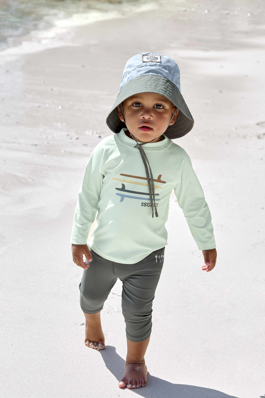 Lassig LSF Sun Protection Fishing Hat - sky blue/deep olive