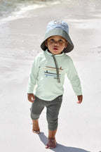Lassig LSF Sun Protection Fishing Hat - sky blue/deep olive