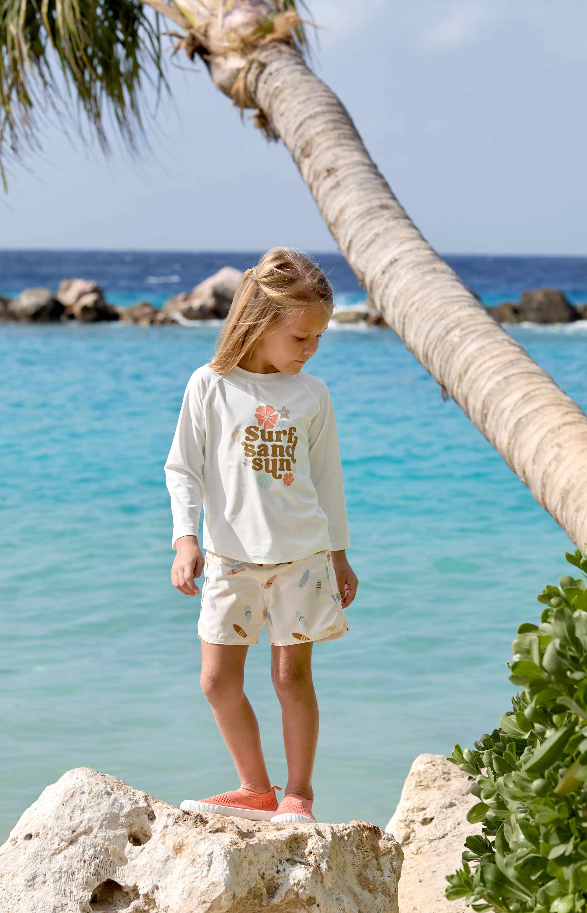 Lassig LSF Long Sleeve Rashguard -  Flowers sea salt