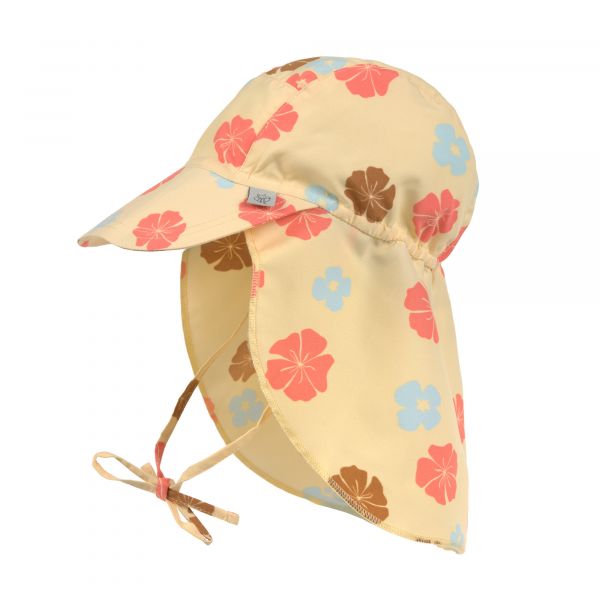 Lassig LSF Sun Protection Flap Hat - Check pattern vanilla/sea salt