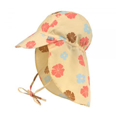 Lassig LSF Sun Protection Flap Hat - Check pattern vanilla/sea salt
