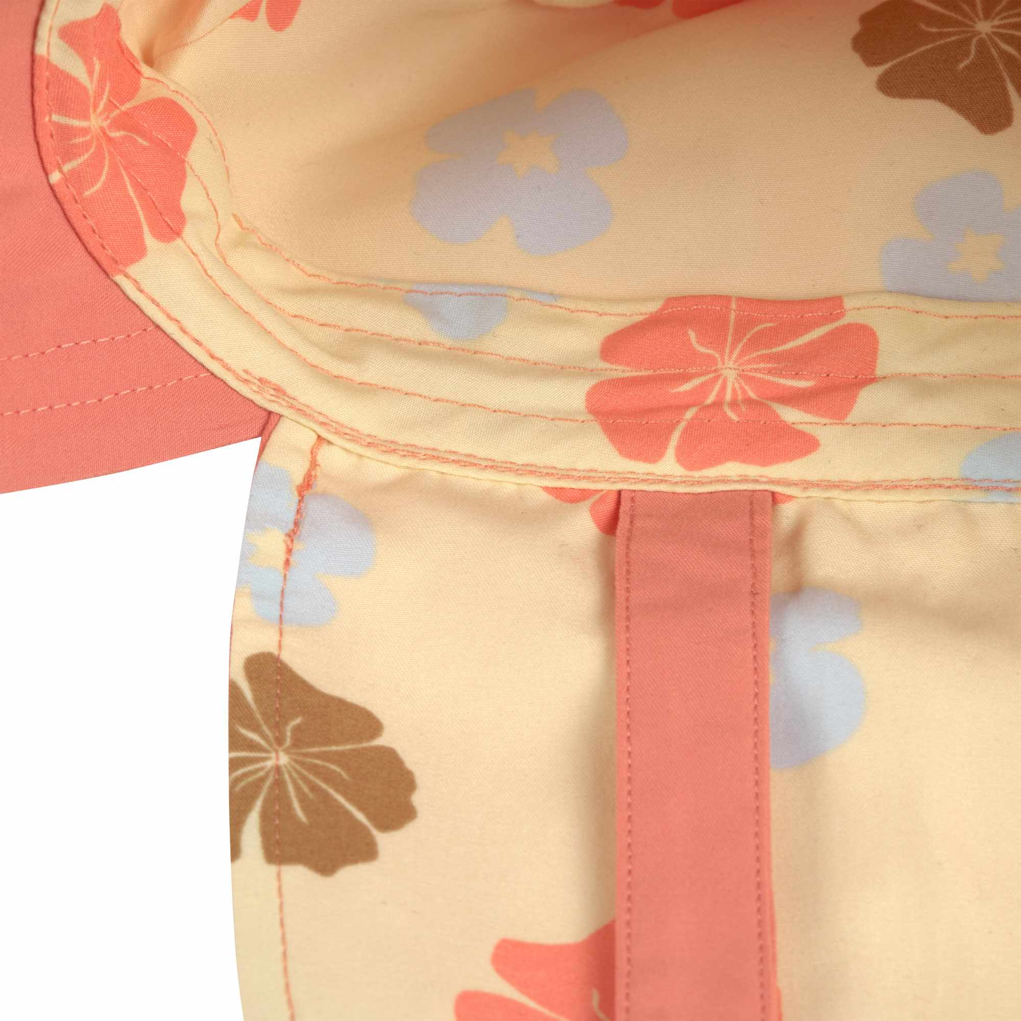 Lassig LSF Foldable Flap Hat - Flowers coral/vanilla