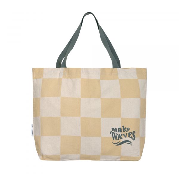 Lassig Beach Shopper GOTS - Check Pattern vanilla/sea salt