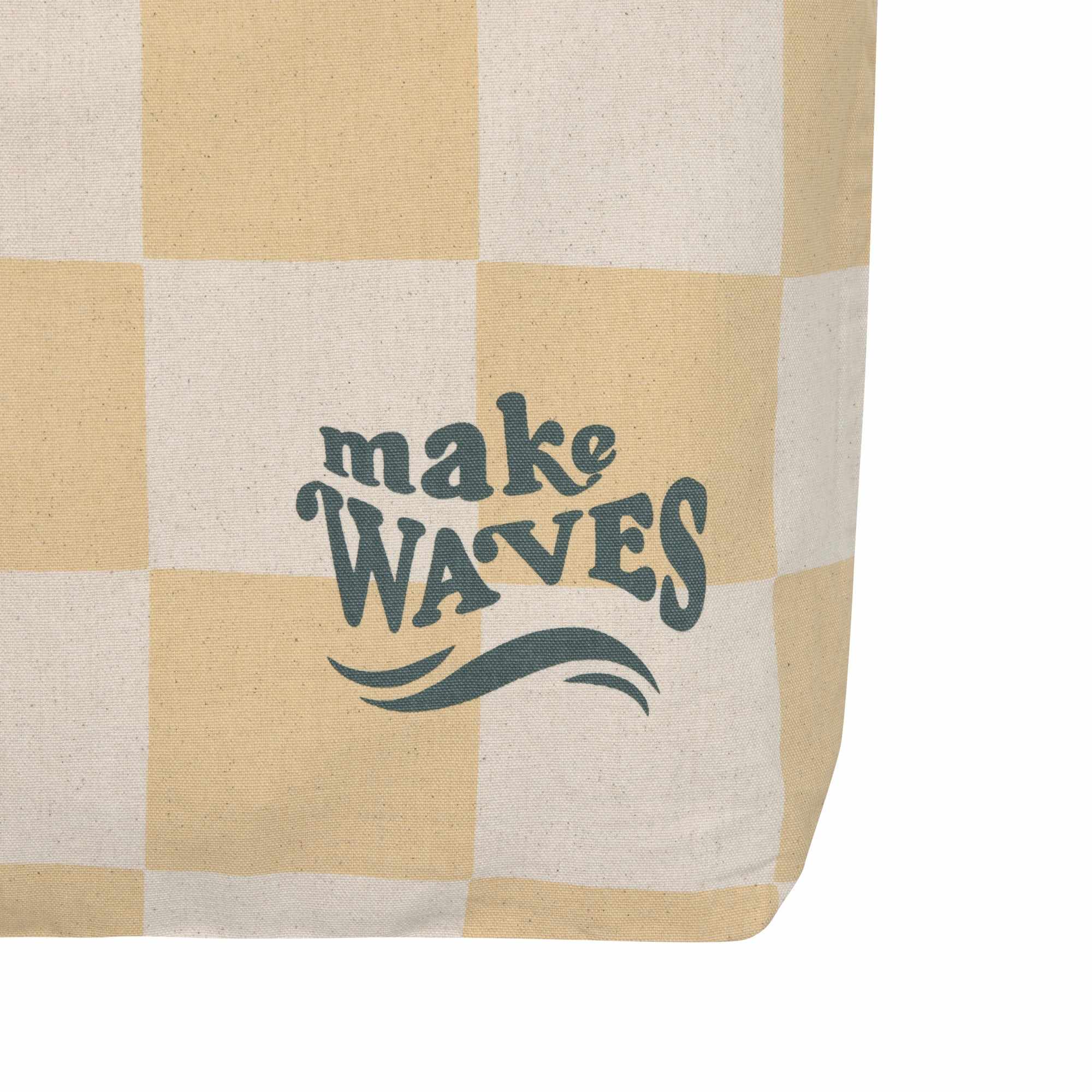 Lassig Beach Shopper GOTS - Check Pattern vanilla/sea salt