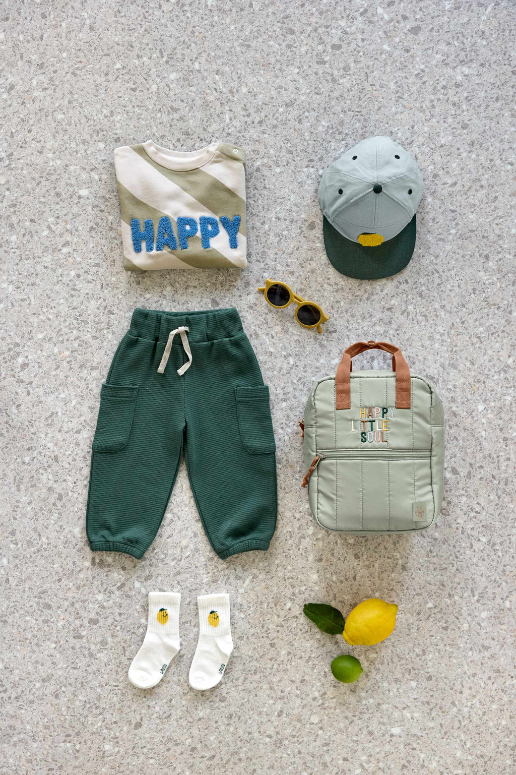 Lassig Kids Skater Cap - Lemon light blue/dark green