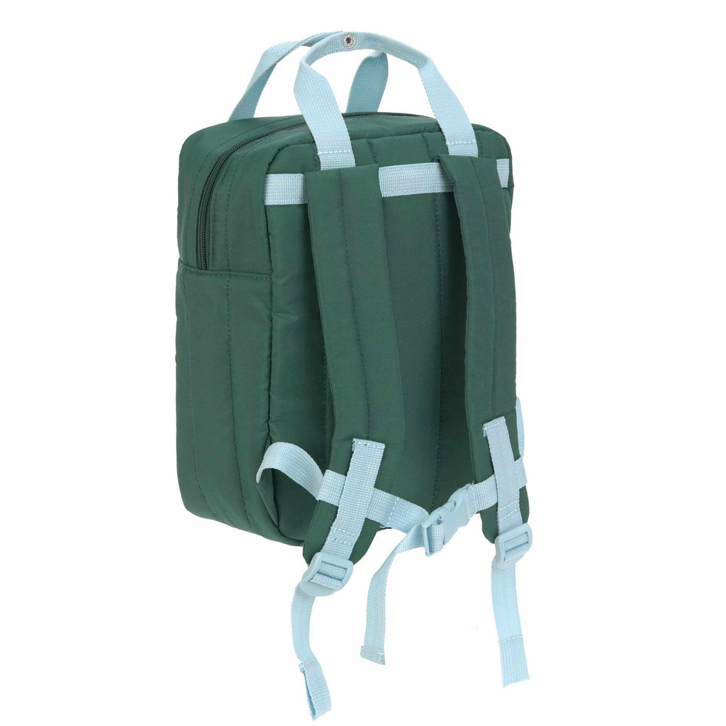 Lassig Mini Square Backpack Little Gang - Lemon dark green