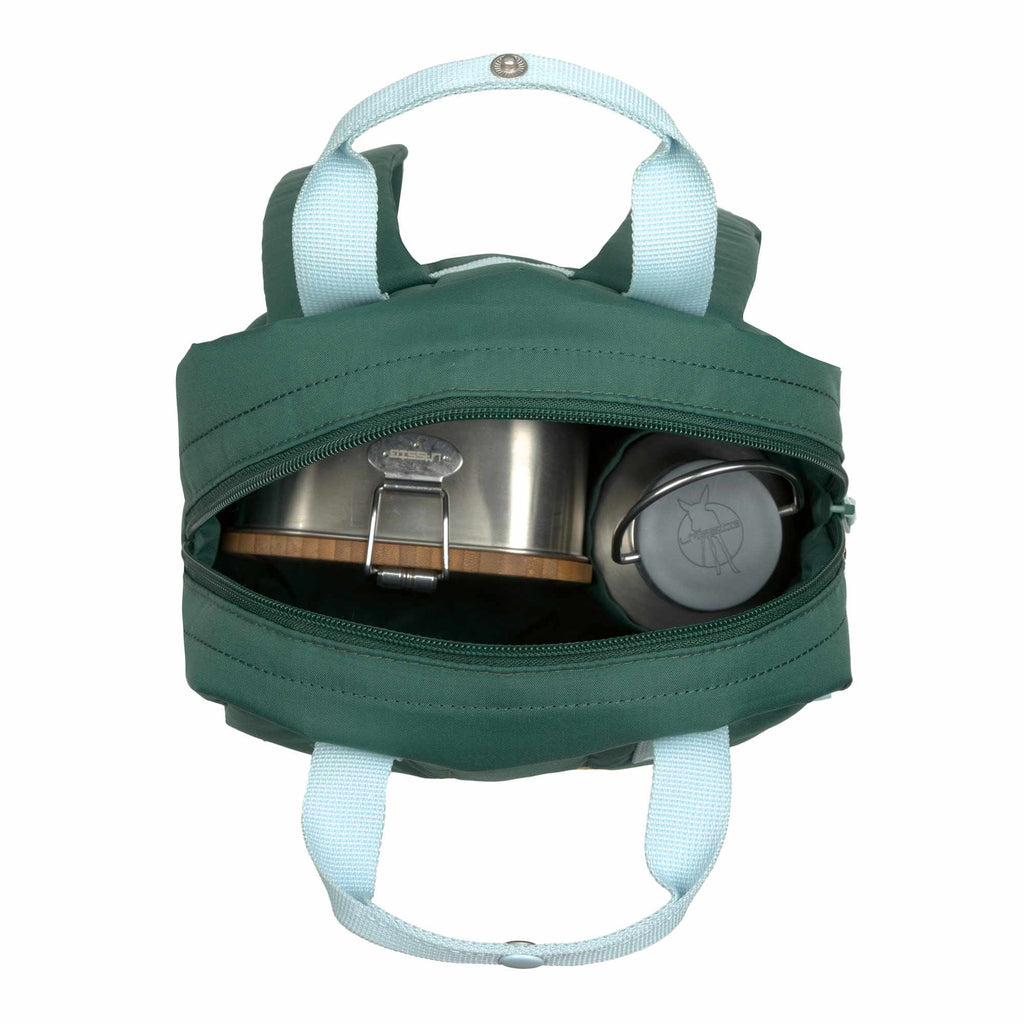 Lassig Mini Square Backpack Little Gang - Lemon dark green