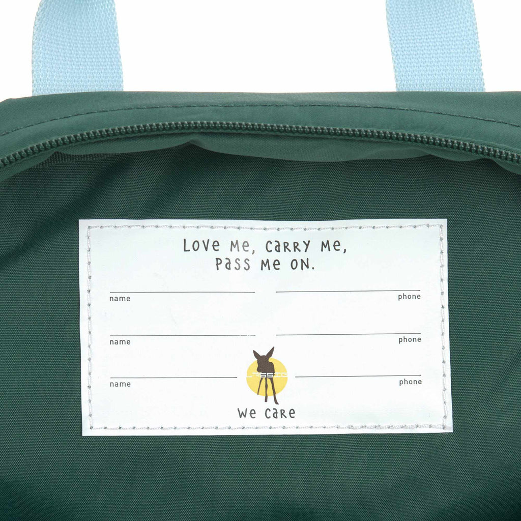 Lassig Mini Square Backpack Little Gang - Lemon dark green