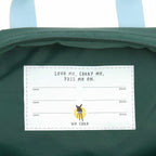 Lassig Mini Square Backpack Little Gang - Lemon dark green