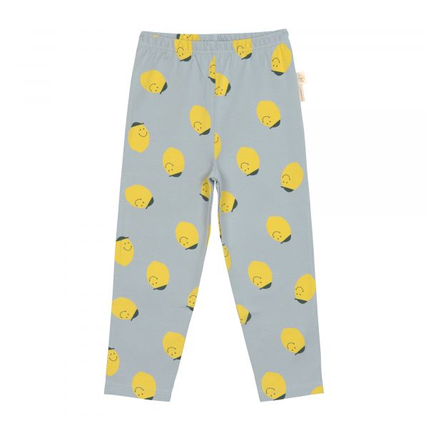 Lassig Leggings Jersey GOTS - Lemon light blue