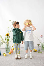 Lassig Leggings Jersey GOTS - Lemon light blue