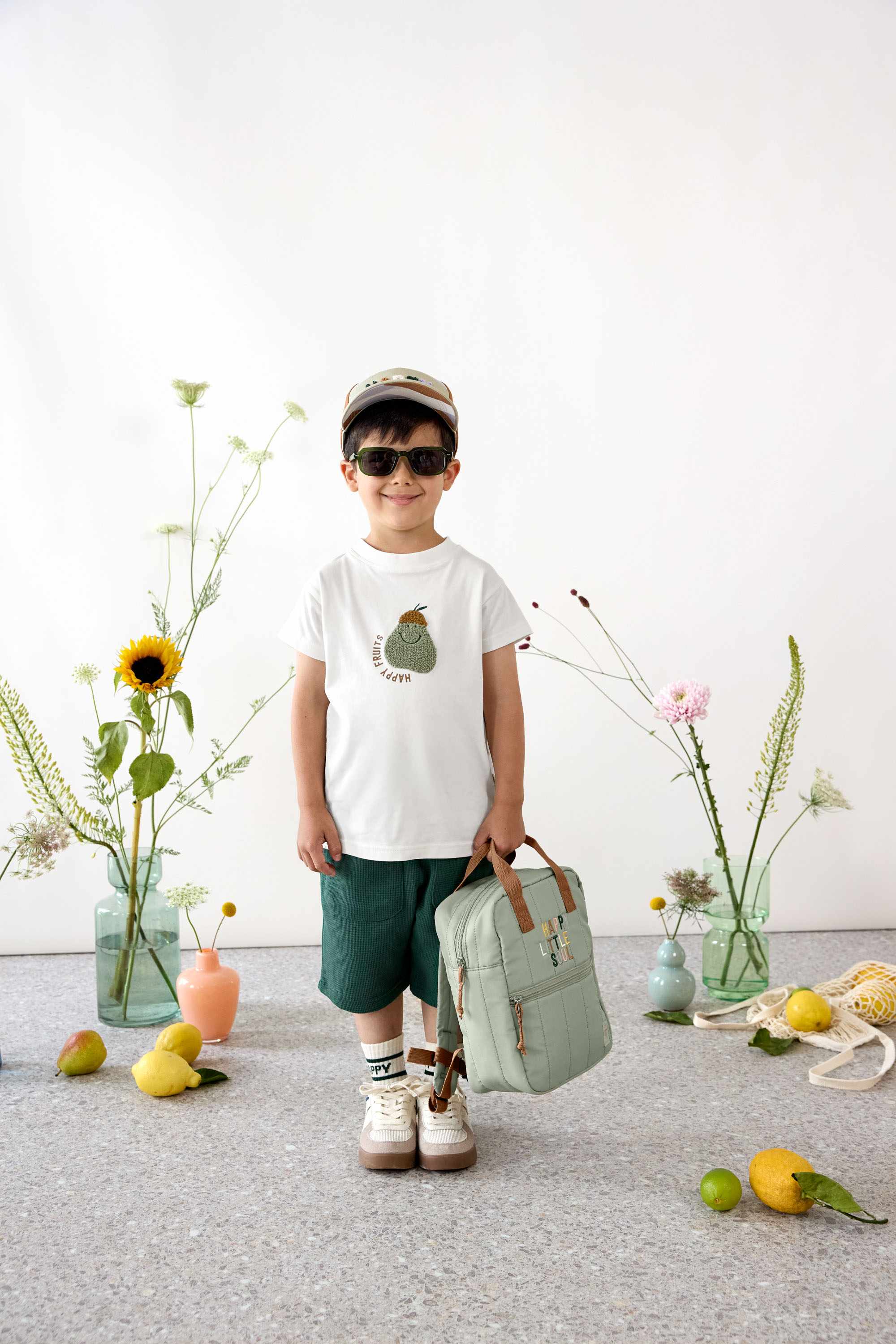 Lassig Shorts Waffle GOTS - dark green