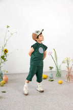 Lassig Shorts Waffle GOTS - dark green