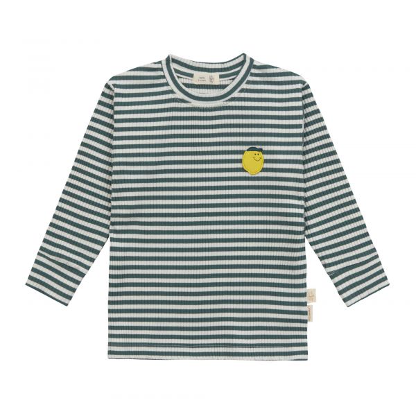 Lassig Long Sleeve Shirt Ribbed - Lemon dark green